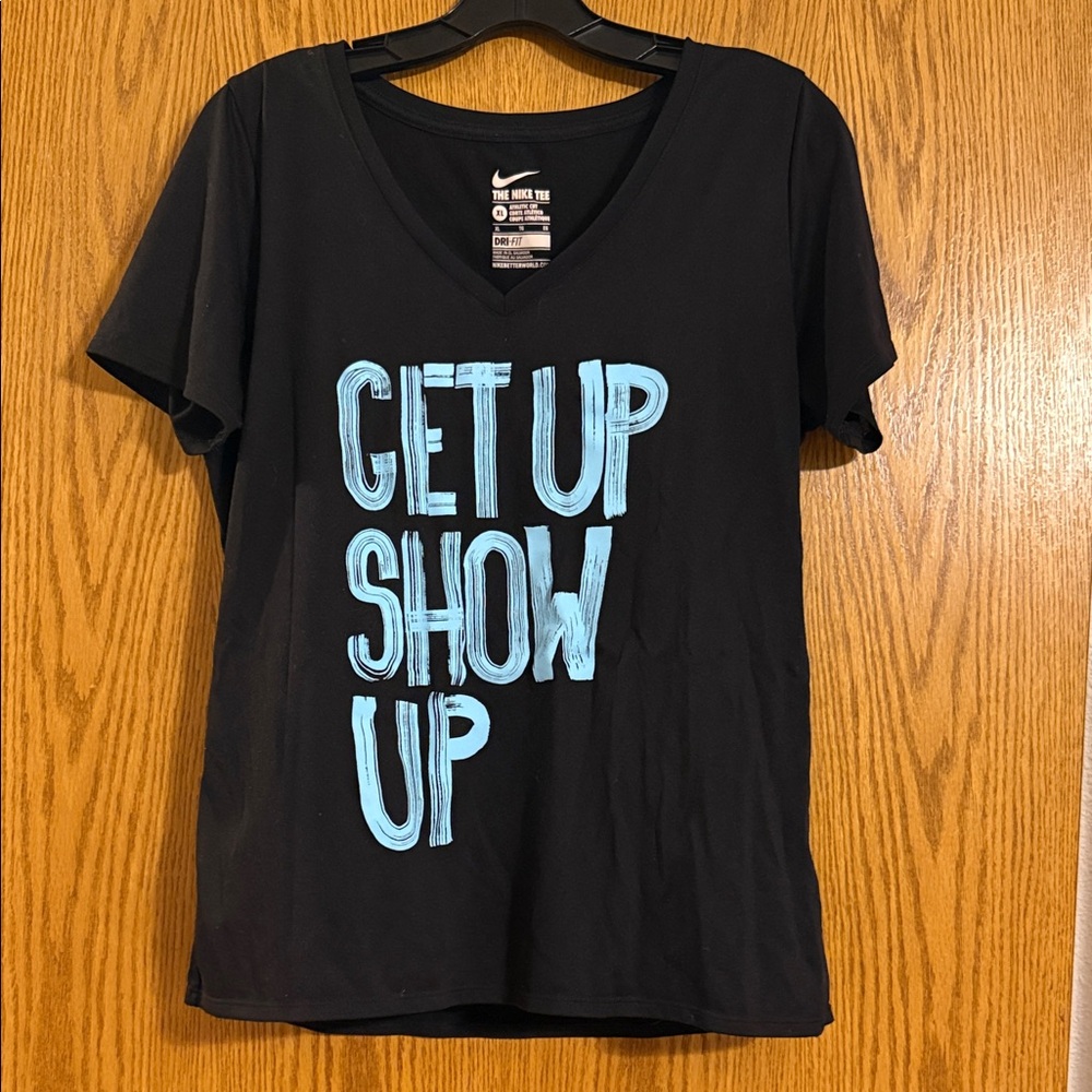 Nike Black Tee with White Logo